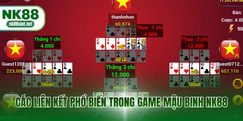 Các liên kết phổ biến trong game mậu binh NK88